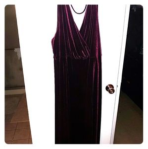Burgundy/ Wine Velvet Gown